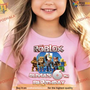 Personalized Roblox Birthday Boy Shirt Video Game Birthday Theme Gift 2