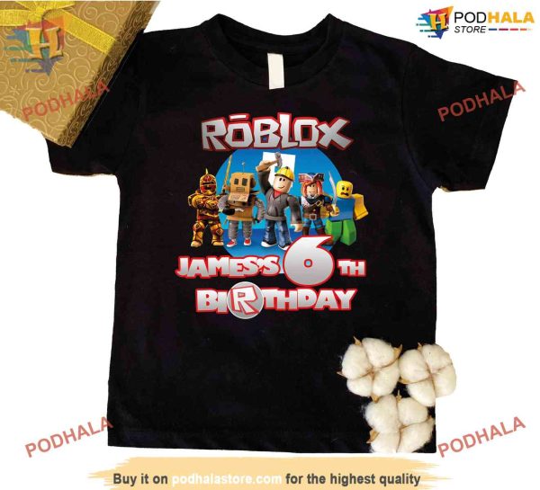 Personalized Roblox Birthday Boy Shirt, Video Game Birthday Gift