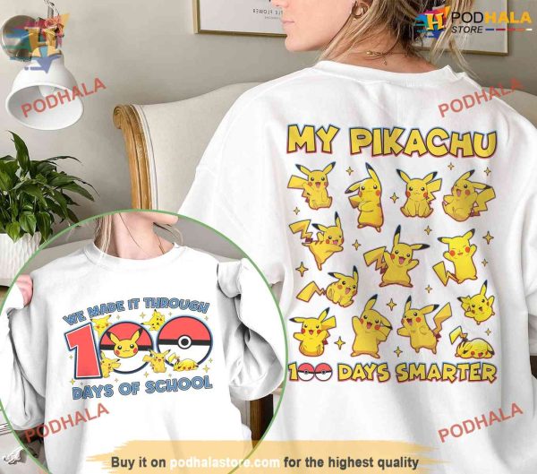 Pikachu Ball 100 Days Of School Shirt, 100 Day Ideas For Boys Girls