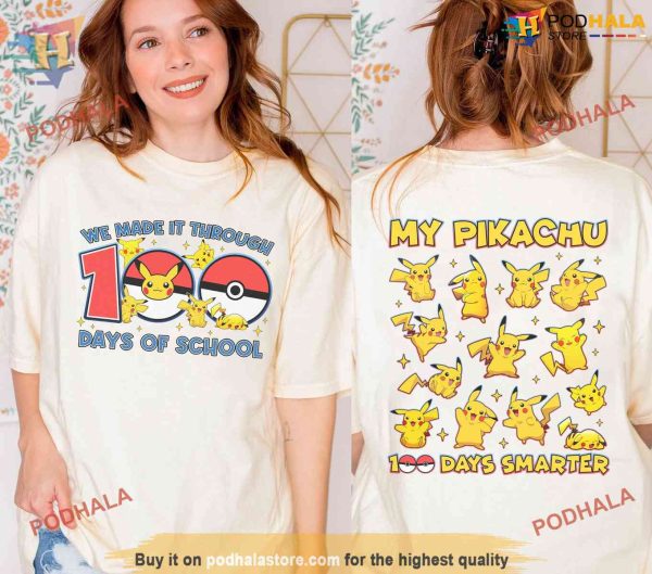 Pikachu Ball 100 Days Of School Shirt, 100 Day Ideas For Boys Girls