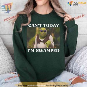 Shrek and Fiona Can't Today I'm Swamped Shirt, Disney Fiona Princess Merch