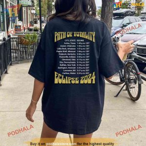Solar Eclipse 2024 Retro Style Shirt Path of Totality Eclipse April 18 2024 3