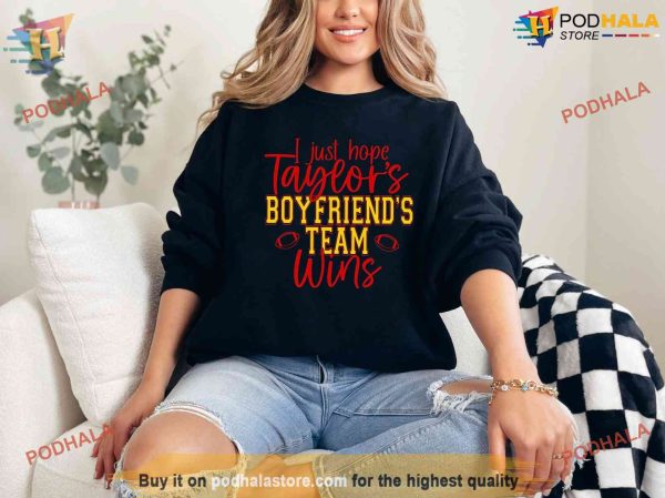Taylor’s Boyfriend Team Graphic T-Shirt, Kansas City Chiefs Gifts, Football Fan