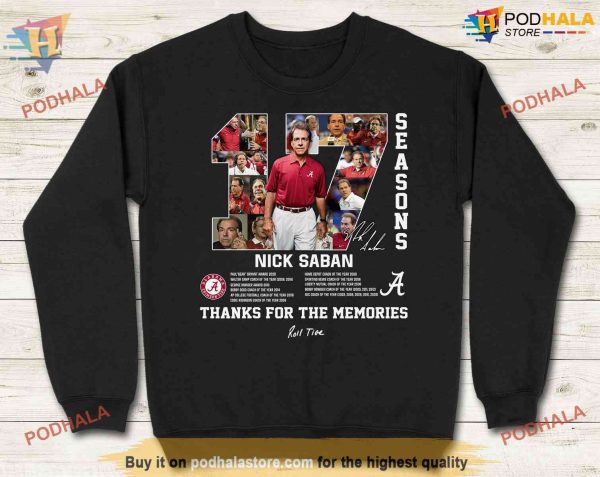 Thank you Coach Nick Saban Alabama Football Shirt For Fans, Crimson Tide Tee