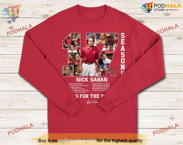 Thank you Coach Nick Saban Alabama Football Shirt For Fans, Crimson Tide Tee