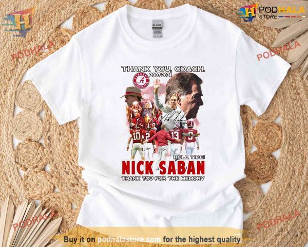 Thank you Coach Nick Saban Shirt, Nick Saban Alabama Football 90s Fan Gift