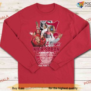 Thank you Coach Saban Shirt AlabamaCrimson Football Tee For Fans 3