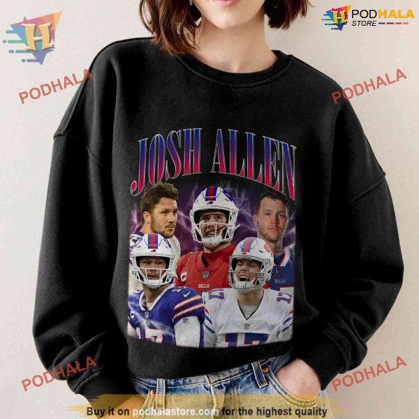 Vintage 90 Bootleg Josh Allen Shirt, Josh Allen Game Day Football Sweatshirt, Hoodie