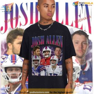 Vintage 90 Bootleg Josh Allen Shirt Josh Allen Game Day Football Sweatshirt Hoodie 2