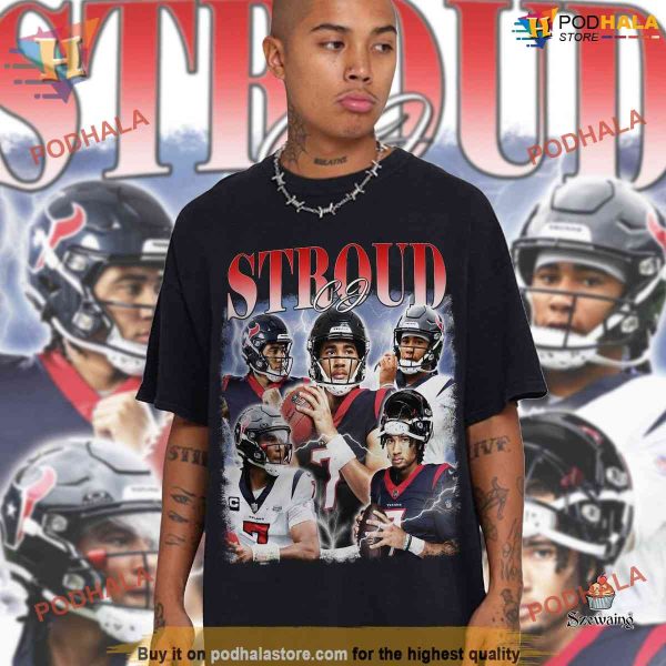 Vintage 90s Graphic Style CJ Stroud Shirt, American Football Gift For Women and Man