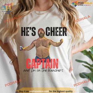 Cheer Captain Jason Kelce Shirtless T Shirt Get Your KC Chiefs Super Bowl Apparel 1
