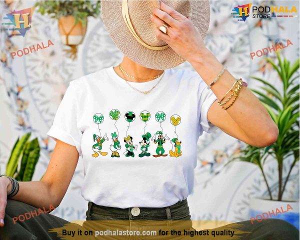 Clover Bow Mickey & Friends Shirt, St Patricks Day Gift for Disney Fans