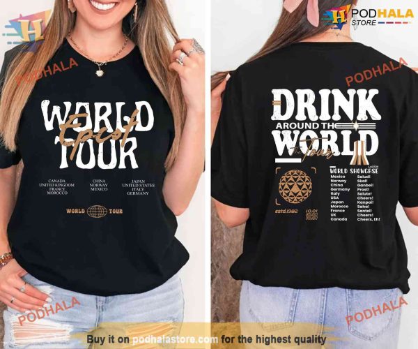 Disney Epcot World Tour Shirt, Drink Around The World Shirt, Epcot Disneyworld Shirt