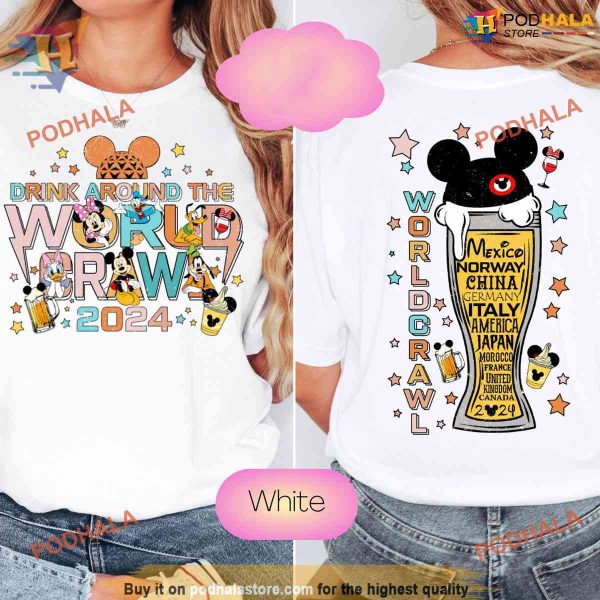 Disney Epcot World Tour Shirt, Retro Disney Epcot Shirt, Mickey And Friends, Disney Presents