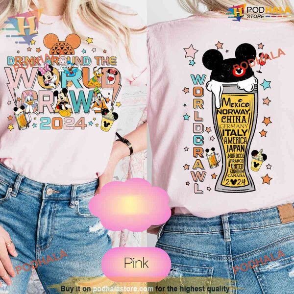 Disney Epcot World Tour Shirt, Retro Disney Epcot Shirt, Mickey And Friends, Disney Presents