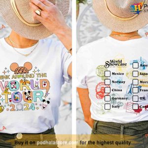 Drink Around The World Tour 2024 Shirt Tee Epcot World Showcase Disney Gift Ideas 4