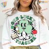 Funny Lucky Teacher Shirt Design, St Patrick's Day Gifts & Shamrock Theme