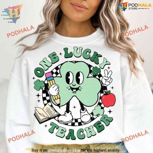 Funny Lucky Teacher Shirt Design, St Patrick's Day Gifts & Shamrock Theme