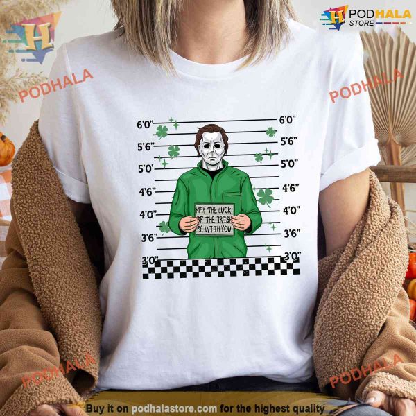 Horror Characters St Patricks Day Vibe Shirt, St Patricks Day Apparel for Horror Fans