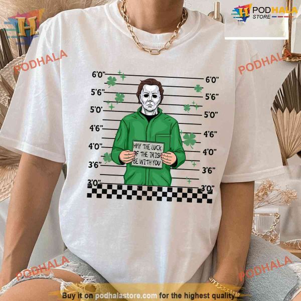 Horror Characters St Patricks Day Vibe Shirt, St Patricks Day Apparel for Horror Fans