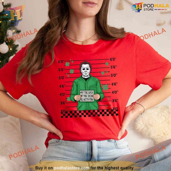 Horror Characters St Patricks Day Vibe Shirt, St Patricks Day Apparel for Horror Fans