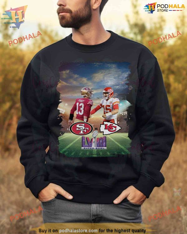 KC Vs 49ers Tshirt, Ideal for 49ers Gifts & Super Bowl Celebrations