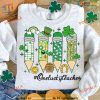 Lucky Teacher Pencils Design St Patrick's Day Shirt for Educators & Gifts