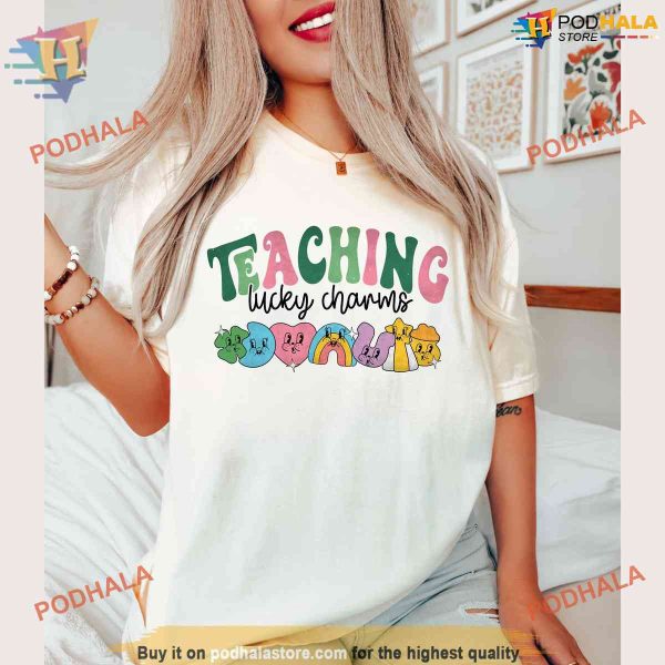 Lucky Teacher Retro Shirt, St Patrick’s Day Apparel & Gift Ideas for Educators