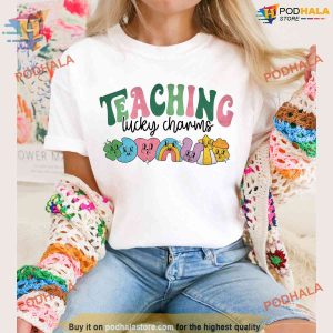 Lucky Teacher Retro Shirt St Patricks Day Apparel Gift Ideas for Educators 2
