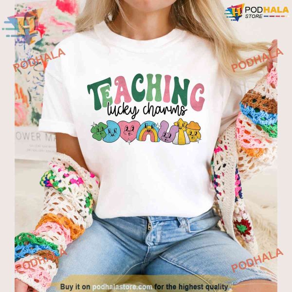 Lucky Teacher Retro Shirt, St Patrick’s Day Apparel & Gift Ideas for Educators