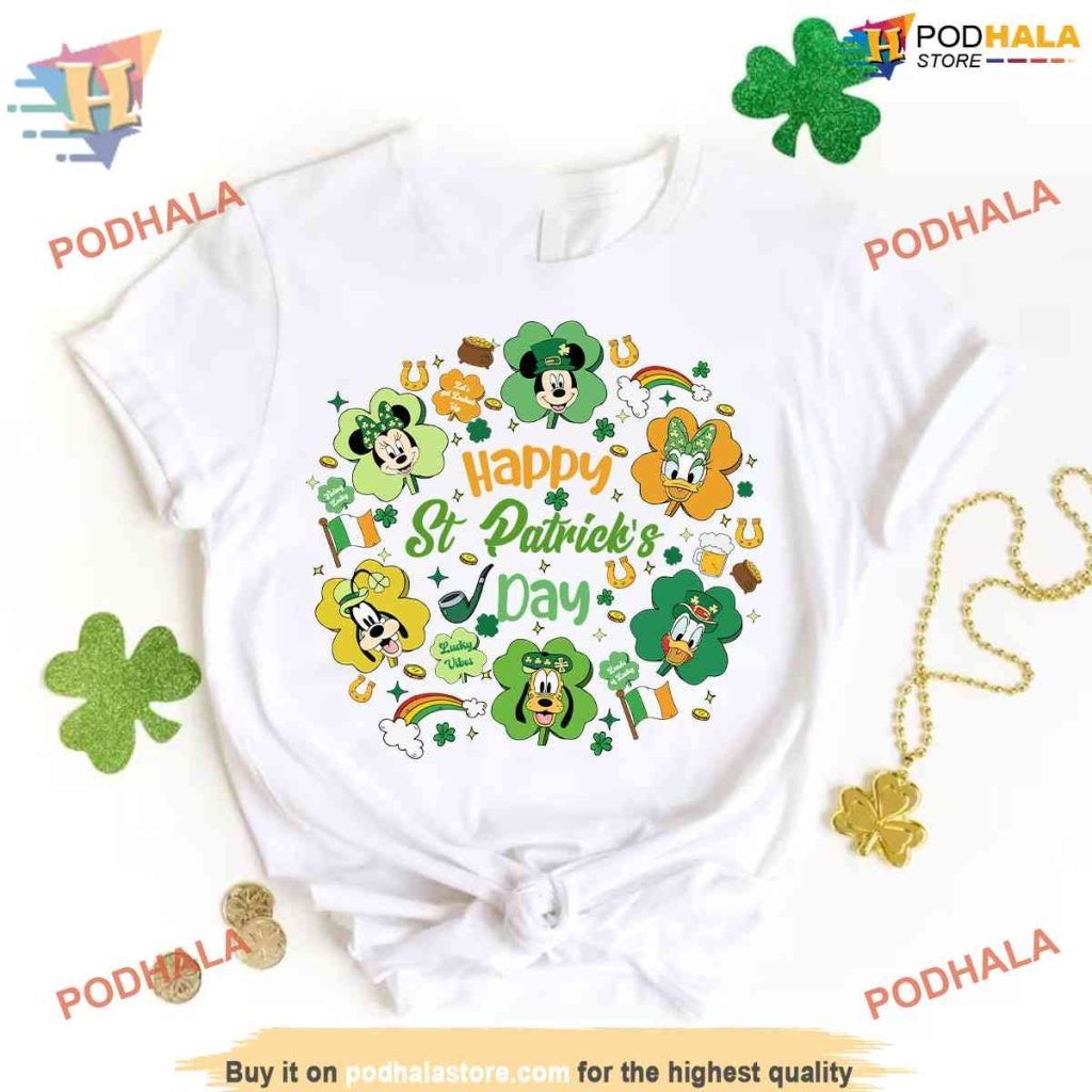 Mickey & Friends St Patricks Shirt, St Patricks Day Apparel for Disney Fans