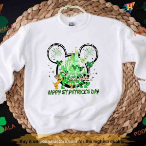 Mickey & Minnie St Patricks Sweatshirt, St Patricks Day Gift with Disney Magic