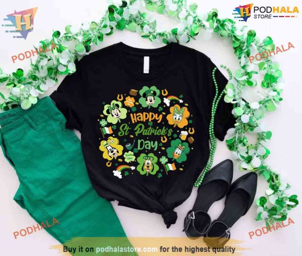 Mickey and Friends Happy St Patricks Day Shirt, Perfect Disney St Patricks Day Gift