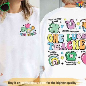 One Lucky Teacher St Patricks Day Shirt, St Patricks Day Gifts for Educators