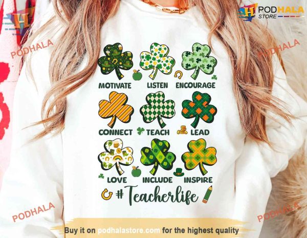 Retro Lucky Teacher Shirt, St Patrick’s School Apparel Design