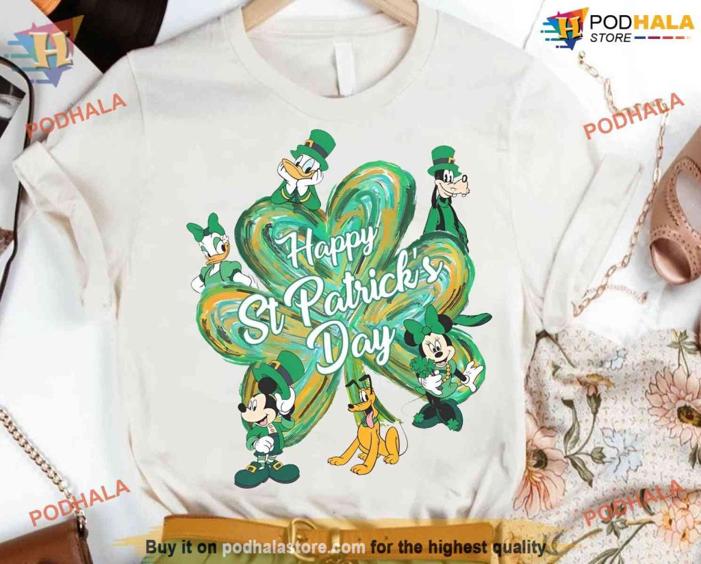 Shamrock Mickey & Minnie Disney Shirt, St Patricks Day Apparel for Couples