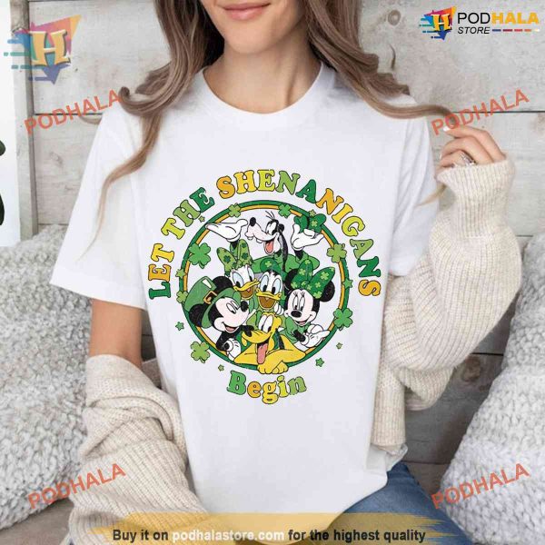 Shenanigans with Mickey Disney Shirt, St Patricks Day Apparel for Disney 2024
