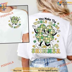 Shimmering Class Lucky Teacher Shirt, St Patrick's Retro Tee & Teacher Gifts