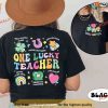 Teacher St Patricks Day Shirt, One Lucky Teacher Personalized Teacher Gift