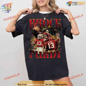 Vintage 90s Graphic Style Brock Purdy T-Shirt, Big Cock Brock Shirt for Enthusiasts