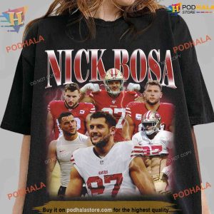 Vintage Bootleg Nick Bosa TShirt Nick Bosa Classic 90s Graphic Tee For 49ers Fans