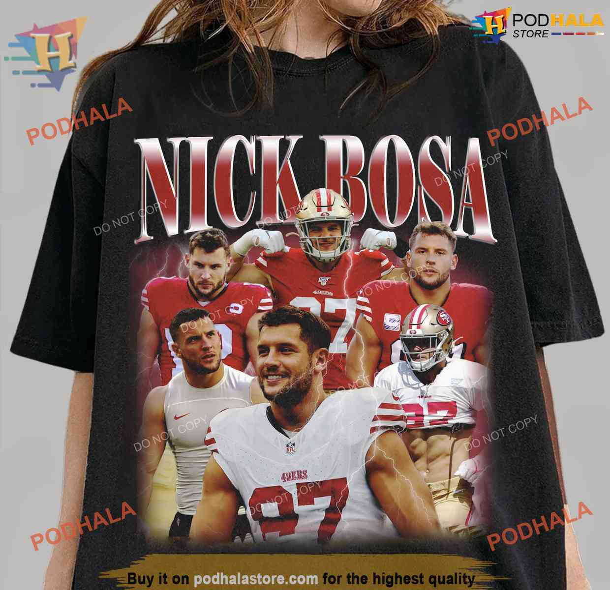 Vintage Bootleg Nick Bosa Shirt, Nick Bosa Classic 90s Graphic Tee For 49ers Fans