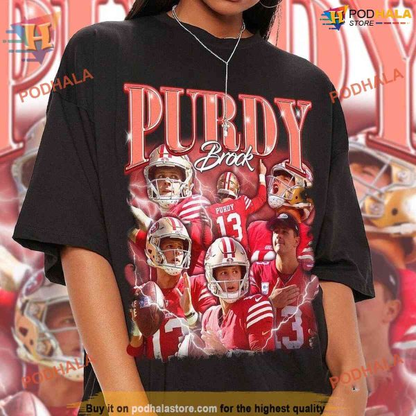 Vintage Brock Purdy Classic 90s Graphic Shirt, Top Choice for 49Ers Apparel