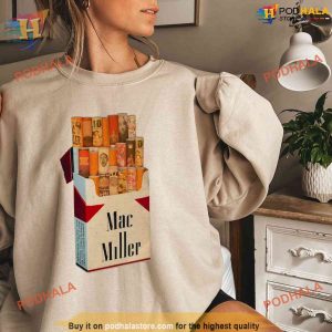 Vintage Mac Millers Shirt, Mac Millers Pack Of Cigarettes Crewneck Sweatshirt