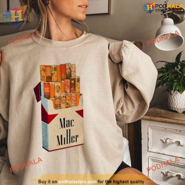 Vintage Mac Millers Shirt, Mac Millers Pack Of Cigarettes Crewneck Sweatshirt
