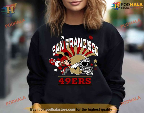 Vintage San Francisco 49ers Mickey Shirt, Super Bowl 2023-2024 Collector’s Item