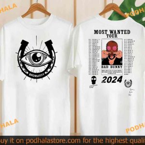 2024 Cowboy-Themed Bad Bunny Graphic Tee, Dive into Most Wanted Tour Merch