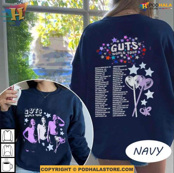 2024 Guts World Tour Unisex Shirt, Sweatshirt, Hoodie, Olivia Rodrigo Gift for Fans