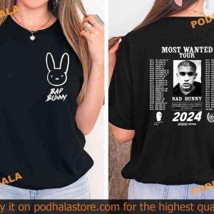 2024 Most Wanted Tour Dual-Design Bad Bunny Concert Shirt