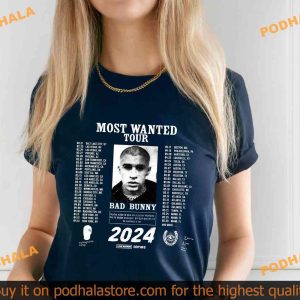 2024 Most Wanted Tour Fan Merch, Exclusive Bad Bunny Shirt
